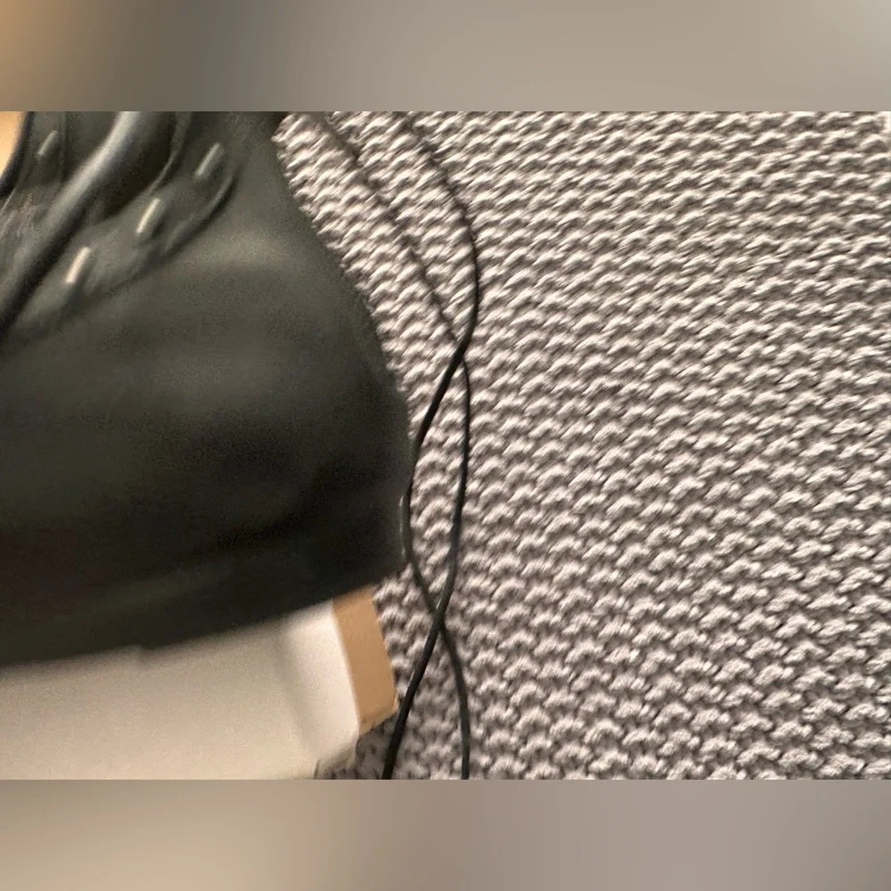 Jessica Simpson Black Pointed-Toe Lace-Up Stud Flats - Picture 7 of 11